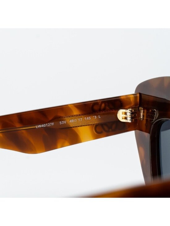 Loewe Women Sunglasses Havana Blue Cat Eye LW40127F ANAGRAM 53V NEW AUTHENTIC main image 4